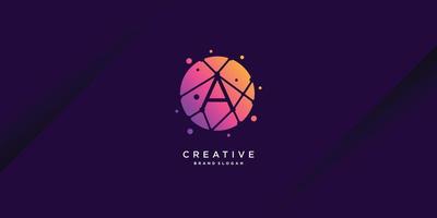 Creative technology Logo with initial A for company, industry, person, vector part 1