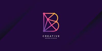 Modern Logo with initial B for company, industry, person, vector, technology part 1 vector