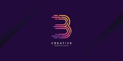 Modern Logo with initial B for company, industry, person, vector, technology part 5 vector