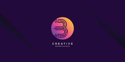 Modern Logo with initial B for company, industry, person, vector, technology part 2 vector