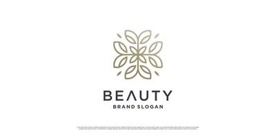 diseño de logotipo de belleza con concepto de línea minimalista premium vector parte 1