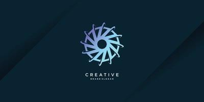 Technology logo abstract with modern style Premium Vector part 2