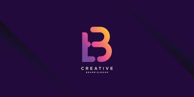 Modern Logo with initial B for company, industry, person, vector, technology part 6 vector