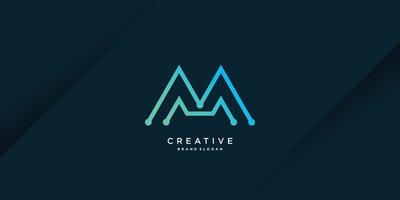 Letter logo M with modern abstract style vector part 7