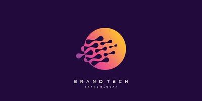 Global technology logo with creative abstract concept, world, data, digital, vector part 3