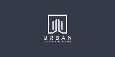 plantilla de logotipo urbano con concepto abstracto moderno premium vector parte 3