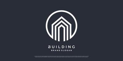 Building logo template with modern unique concept Premium Vector part 9