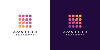 Molecule technology logo template with modern abstract concept Premium Vector part 4