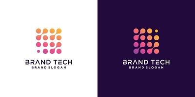 Molecule technology logo template with modern abstract concept Premium Vector part 1