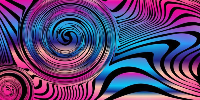 Retro pattern background, trending cyberpunk background, 80s party background, lines pattern, gradient colorful texture, abstract Colorful techno backdrop, Futuristic gradient. cyberpunk style vector
