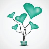 Green Tree hearts vector illustration can be use for valentine's day, wedding invitation, greeting card, banner, postcard, web page, gift voucher, flyer, book corver, poster, advertisement.
