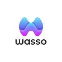Initial Letter W 3D gradient colorful Logo, Initial Letter Logo For Your Company Name, Alphabet Logo Template Ready For Use, Modern Initial Logo vector