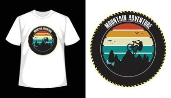 Mountain Adventure T shirt Design. Vector Illustration