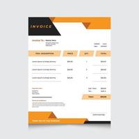 Professional Business Invoice Design Template. Design For Invoice, Letterhead, Order form, Receipt, Proforma. Business Stationery Design. vector