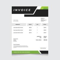 Minimal Corporate Business Invoice Design Template. Design For Invoice, Letterhead, Order form, Receipt, Proforma. Business Stationery Design. Print ready invoice template.