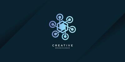 Technology logo abstract with modern style Premium Vector part 3
