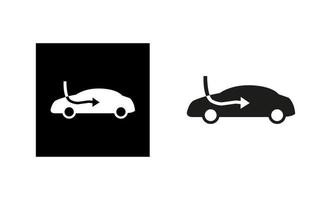 icono de ruta de entrada de aire. icono de aire acondicionado de coche. silueta y logo original lineal. icono de signo de estilo de esquema simple. ilustración vectorial aislado sobre fondo blanco. eps 10 vector