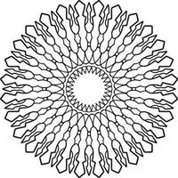 Mandala black and white design with royal artwork vector