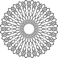 Mandala black and white design with royal artwork vector