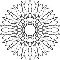 Mandala black and white design with royal artwork vector