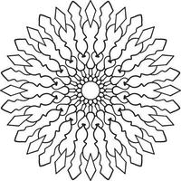 Mandala black and white design with royal artwork vector