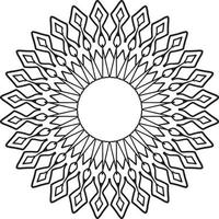 Vintage mandala design for designing templates, tattoo, ornaments vector