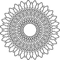 Mandala black and white design with royal artwork vector