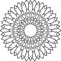 Mandala black and white design with royal artwork vector