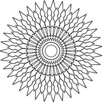 diseño de mandala en blanco y negro con ilustraciones reales vector