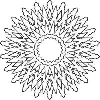 Mandala black and white design with royal artwork vector