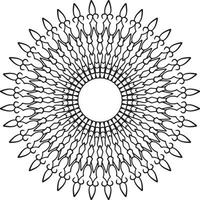 Mandala black and white design with royal artwork vector