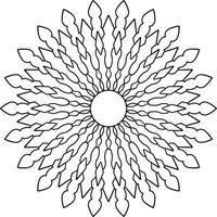 Mandala black and white design with royal artwork vector