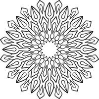 Mandala black and white design with royal artwork vector