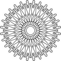 Mandala black and white design with royal artwork vector