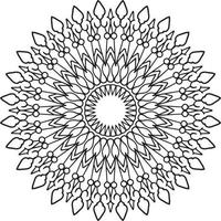 Mandala black and white design with royal artwork vector