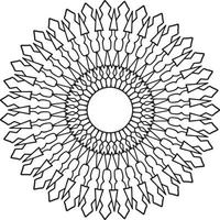 diseño de mandala en blanco y negro con ilustraciones reales vector