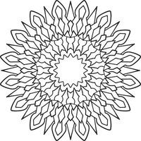 Mandala black and white design with royal artwork