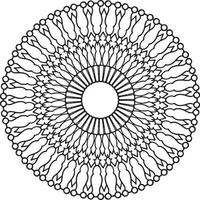 Mandala black and white design with royal artwork vector