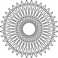 Mandala black and white design with royal artwork vector