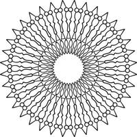 Mandala black and white design with royal artwork vector