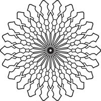 Mandala black and white design with royal artwork vector