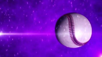 fundo de animação de bola de beisebol, renderização, loop. video