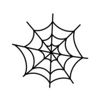 Simple spider web. Mystic. Halloween. Doodle style illustration vector
