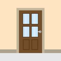 vector de puerta de madera para presentación de icono de símbolo de sitio web