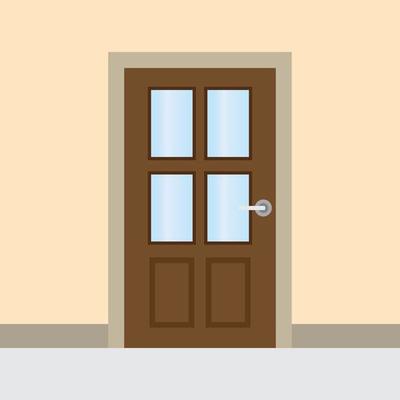 wooden door vector for website symbol icon presentation