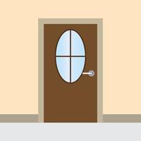 wooden door vector for website symbol icon presentation