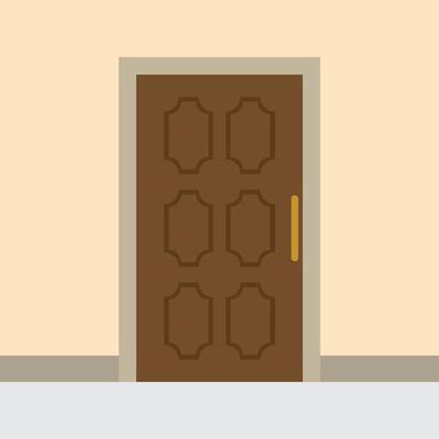 wooden door vector for website symbol icon presentation