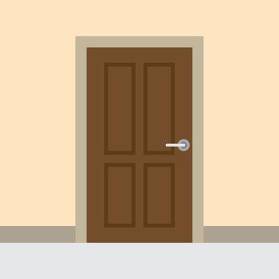 wooden door vector for website symbol icon presentation