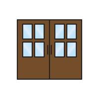 vector de puerta para presentación de icono de símbolo de sitio web