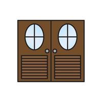 vector de puerta para presentación de icono de símbolo de sitio web